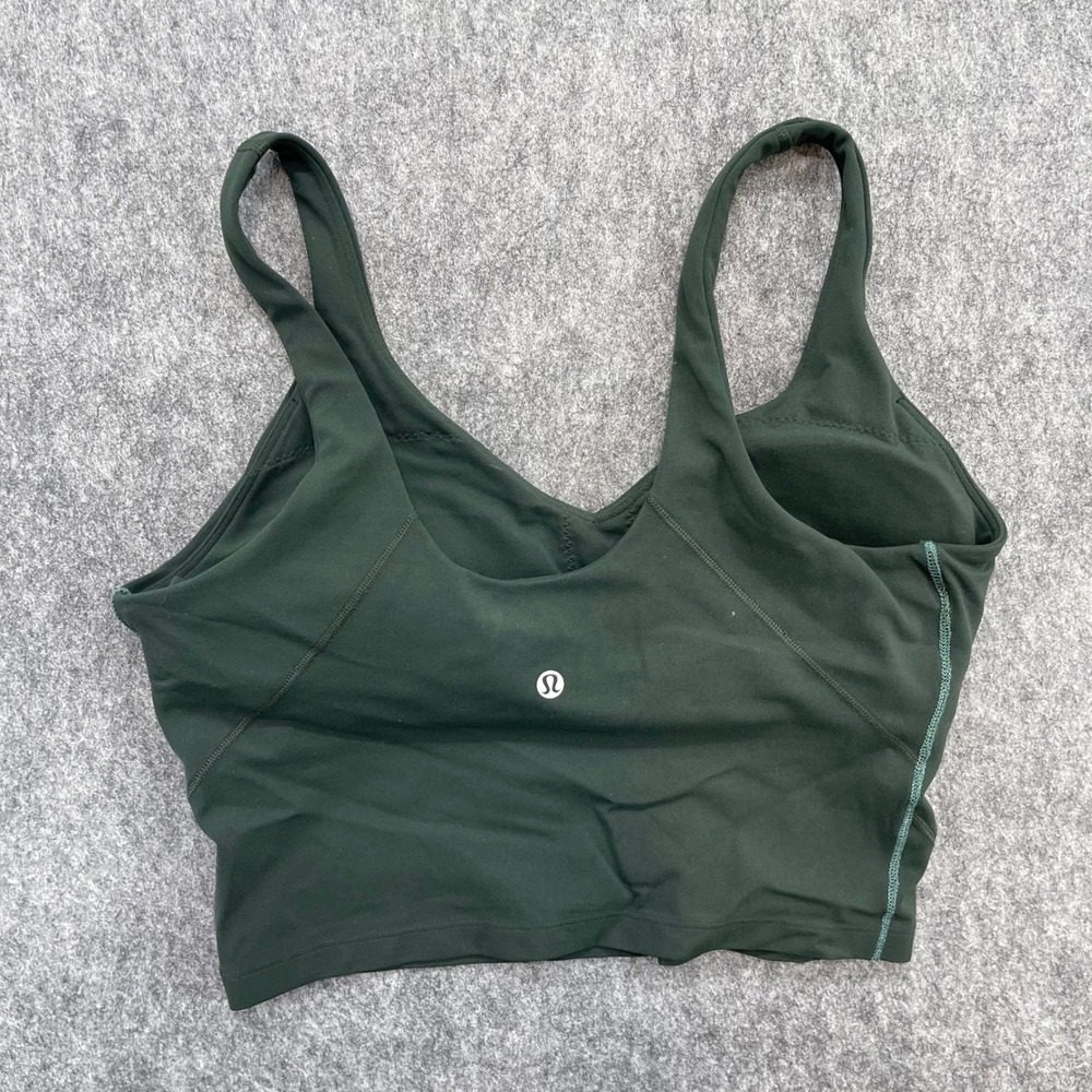 Lululemon Align Tank Top Size 12 Forest Green Nulu Cropped Cami LW1DTWS